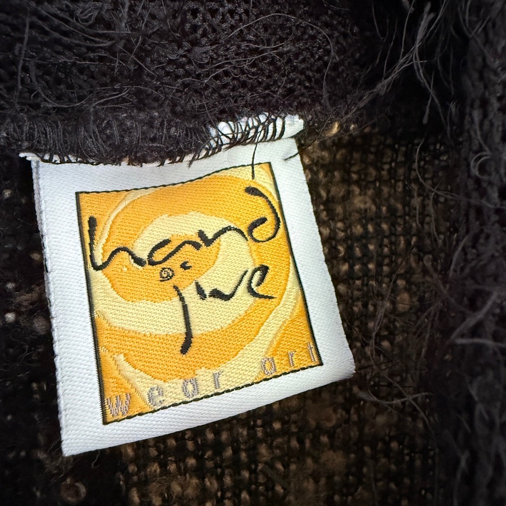 Hand Jive Wear Handmade Art Patchwork Sweater Womens XS Mixed Knit Lagenlook - Picture 3 of 10
